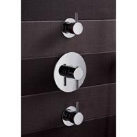 Thermostatische 2 Stopkraan Buddy inbouw RVS Look
