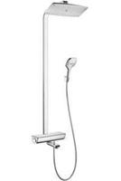 hansgrohe Duschsystem »Raindance E«, Höhe 156.5 cm, 1 Strahlart(en), Showerpipe 360 1jet mit Wannenthermostat Weiß / Chrom