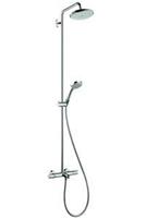 Showerpipe Croma 220 für Wanne chrom mit Thermostat-'41062685' - Hansgrohe