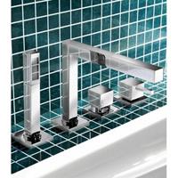 Chap C067 inbouw thermostaat met 2 stopkranen horizontale plaatsing geborsteld nikkel
