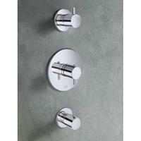 Hot Bath Laddy 007R inbouw thermostaat met twee stopkranen Chroom