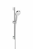 hansgrohe Stangenbrause-Set »Croma Select S«, Höhe 66.9 cm, 1 Strahlart(en), Brauseset 1jet EcoSmart 9 l/min mit Brausestange 65 cm Weiß / Chrom