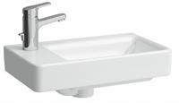 Laufen PRO S Handwaschbecken, Becken rechts, 1 Hahnloch, mit Überlauf, 480x280, weiß, Farbe: Weiß - H8159550001041