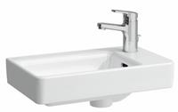 Laufen PRO S Handwaschbecken, Becken links, 1 Hahnloch, mit Überlauf, 480x280, weiß, Farbe: Weiß - H8159540001041