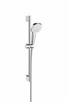 hansgrohe Stangenbrause-Set »Croma Select E«, Höhe 66.9 cm, 1 Strahlart(en), Brauseset 1jet EcoSmart 9 l/min mit Brausestange 65 cm Weiß / Chrom