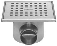 Easy Drain Aqua quattro vloerput rvs 15x15cm horizontaal 4cm rvs aquaplus15x15ft30