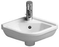 Duravit - Eck Handwaschbecken Starck 3 44cm, mit Überlauf, 1 Hahnloch, Farbe: Weiß - 0752440000