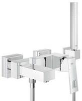 GROHE Eurocube badkraan met omstel en koppelingen met garnituur chroom 23141000