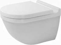 Starck 3 hangend toilet diepspoel Rimless met durafix bevestiging, wit