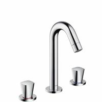 Logis 150 wastafelmengkraan (opbouw) chroom. glans voorsprong uitloop 109mm aantal grepen tweegreeps