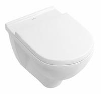Tiefspül-WC spülrandlos O.novo 360x560x340 Oval wandhängend Abg. waagerecht Direct-Flush Weiß Alpin CeramicPlus - Villeroy&boch