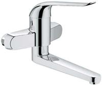 Euroeco Special wandkraan met hendel 17 cm, chroom