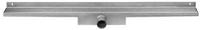 Easy Drain Compact 30 wall zero douchegoot enkele plaat met zijuitloop 6x90cm RVS edcomwz90030