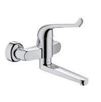 GROHE Euroeco veiligheids wandkraan draaibare uitloop chroom 32793000