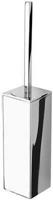 Modern Art closetborstelhouder wandmodel met witte borstel, chroom