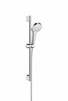 hansgrohe Stangenbrause-Set »Croma Select S«, Höhe 66.9 cm, 3 Strahlart(en), Brauseset Multi EcoSmart 9 l/min mit Brausestange 65 cm Weiß / Chrom