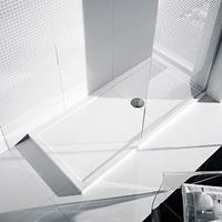 Novellini Olympic Plus douchebak acryl rechthoekig 140x80x4.5cm incl. sifon wit OL14080430