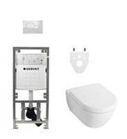 Villeroy & Boch Villeroy Boch Subway 2.0 DirectFlush Toiletset - geberit reservoir - bedieningsplaat - softclose - wit 0701131/0124060/0700518/ga26028/