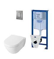 Villeroy & Boch - Subway 2.0 DirectFlush toiletset met Grohe reservoir en bedieningsplaat matchroom