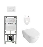 Villeroy & Boch Villeroy Boch Subway 2.0 DirectFlush Toiletset - geberit reservoir - softclose - bedieningsplaat sigma20 - wit 0701131/0124060/ga26028/sw53743/