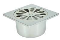 Chroom ABS doucheput 10x10 onder 40mm