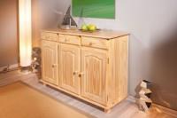 Inter Link Massivholz Kommode "Granny" 130x43x87 cm beige