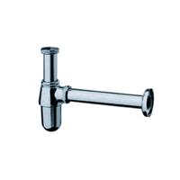 Hansgrohe universele bekersifon 1 1/4" met muurbuis met rozet, chroom