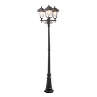 Konstsmide Lantaarnpaal Parma Zibello zwart 3 armig klassieke tuinlamp 7227-750