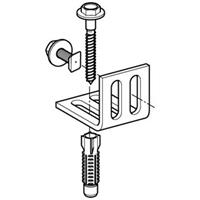 Gis Montagewinkel, verzinkt, Länge 7,5 x 5 cm - Geberit