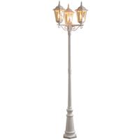 Konstsmide Mastlamp Firenze, 3-lamps, wit