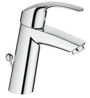 GROHE Waschtischarmatur Eurosmart, M-Size, verchromt mit Ablaufgarnitur