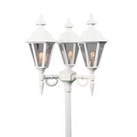 Konstsmide Lantaarnlamp Pallas 3-lichts 63cm matwit exclusief paal 528-250