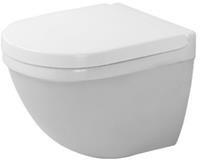 Duravit Wand WC (ohne Deckel) Starck 3 compact 485 mm, Tiefspüler, durafix, weiß, 2227090000
