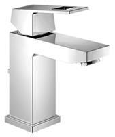 GROHE Eurocube Wastafelkraan - 1-greep - mengkraan - keramische schijven - bevestigingssysteem - koersbegrenzer - metalen hendel - chroom 2312700E
