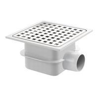 fermi schrobput abs/rvs - 150 x 150mm - nr.619 - met zijuitlaat