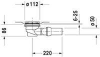 duravitag Duravit Duschwannenablauf, 90mm senkrechter Abgang, chrom - 790269000001000 - DURAVIT AG