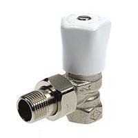 radiatorkraan 1/2" haaks, vernikkeld