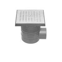 Easydrain Aqua Quattro Vloerput 15 X 15 cm Horizontaal RVS geborsteld