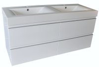Mueller Lida wastafelmeubel 120cm hoogglans wit