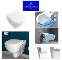 Villeroy & Boch Tiefspül-WC O.novo, Combi-Pack, wandhängend mit DirectFlush, Weiß Alpin