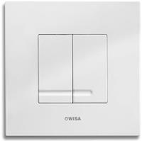 WISA XS Delos bedieningspaneel met dual flush 2-knops metaal, mat chroom