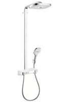 Showerpipe Duschsystem Raindance Select weiß/chr mit Kopfbrause Raindance E air 3jet 300mm, 27127400 - Hansgrohe