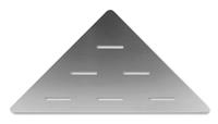 LoooX Corner Shelf hoekplanchet 30x22cm geschikt voor in doucheruimte RVS geborsteld corner30