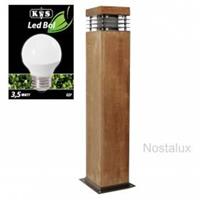 KS Verlichting Pilar Teak Tuinlamp