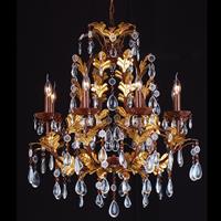 Clayre & Eef Kroonlamp 8-lichts 90-150 x Ø75 cm 8x E14/40w (Zelf in elkaar zetten)