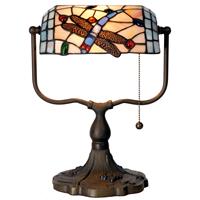 Clayre & Eef Tiffany bankierslamp met libelle