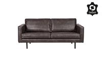 BePureHome Sofa Sofa Rodeo 2,5-Sitzer - Leder Black, freistellbar