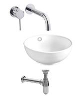 Budget waskom set incl. inbouw wastafelkraan chroom