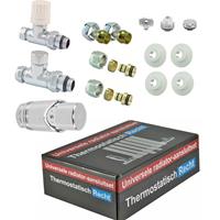 Douche Concurrent Riko luxe thermostatische radiatorkraan aansluitset haaks verkeerd...