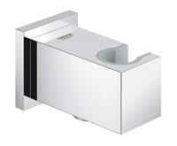 Grohe Eurocube wandaansluitbocht met wandhouder, chroom